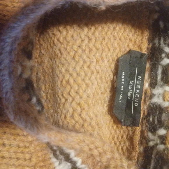MaxMara Weekend camel wool alpaca crop sweater size Small. - Picture 4 of 4